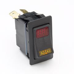 Littelfuse 58A Sealed Rocker Switch with Colored Pilot Light, 58328 Series